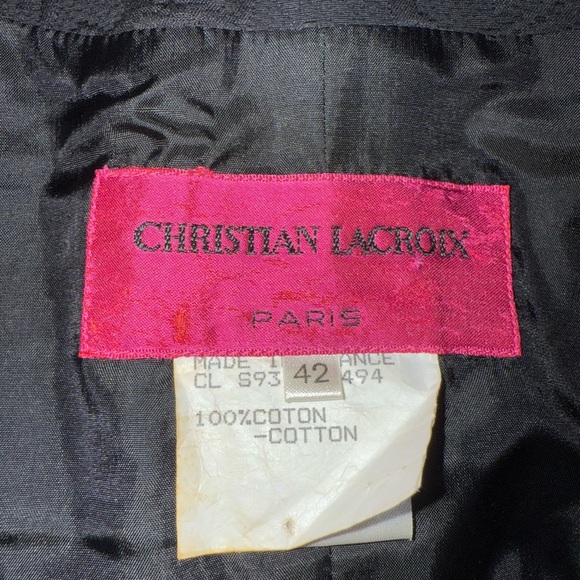 Vintage Christian Lacroix Black Strapless Midi Dress - Picture 4 of 12